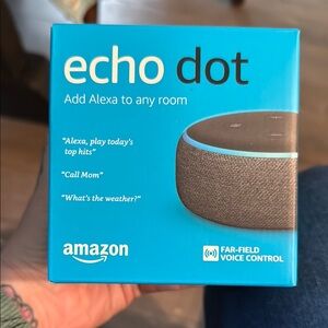Amazon Echo Dot (3rd generation) Smart Speaker. Open box, but never used.